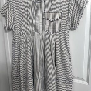 Anthropologie Pilcro Striped Dress in Navy and White. NWT